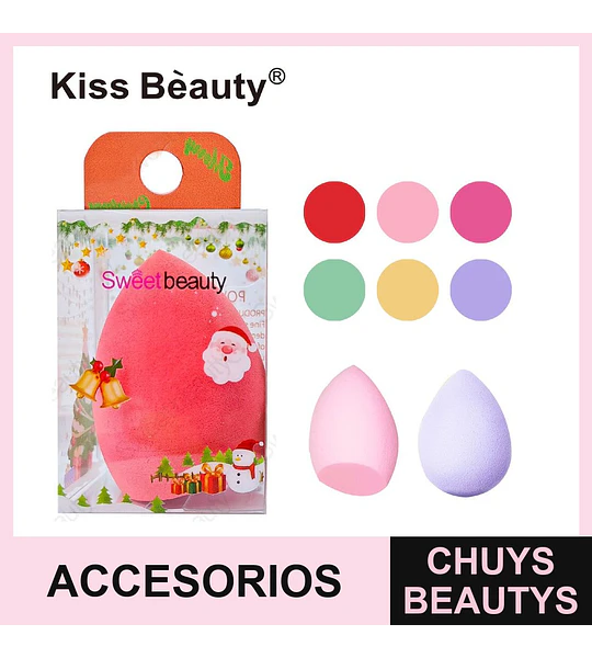 Esponja de Maquillaje Suave Kiss Bèauty para Aplicación Precisa