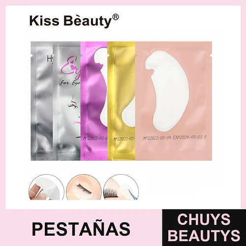 Parches de Hidrogel Kiss Beauty para Extensiones de Pestañas 100 Pares - Chuys Beautys | Chuys Beautys