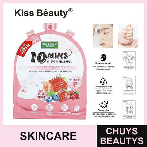 Mascarilla facial reparadora post-solar 10 minutos Kiss Beauty - Chuys Beautys | Chuys Beautys
