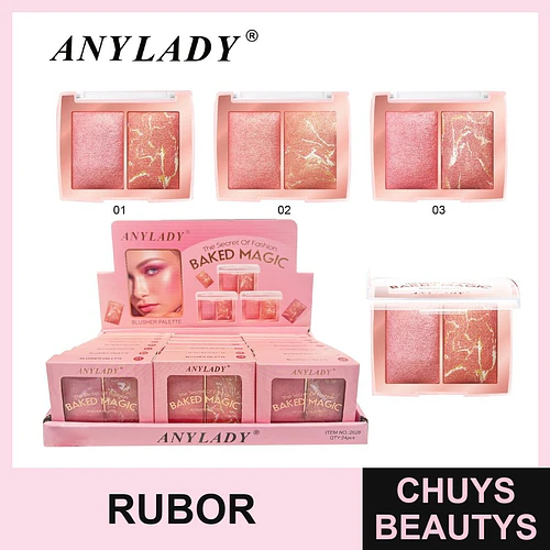 Paleta de Rubor Horno Mágico AnyLady con Dos Tonos Brillantes - Chuys Beautys | Chuys Beautys