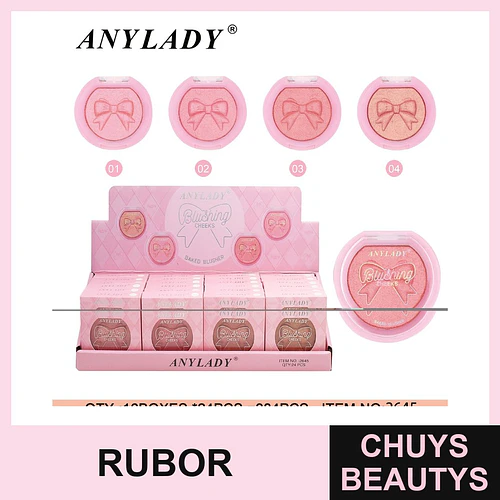 Rubor horneado ANYLADY Blushing Cheeks con diseño de lazo - Chuys Beautys | Chuys Beautys