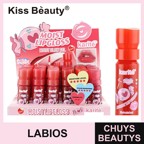 Brillo labial hidratante y con brillo Kiss Beauty Karité Sweet - Chuys Beautys | Chuys Beautys
