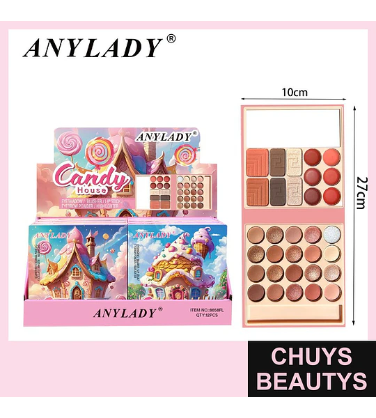 Paleta de Maquillaje Multifuncional Candy House ANYLADY
