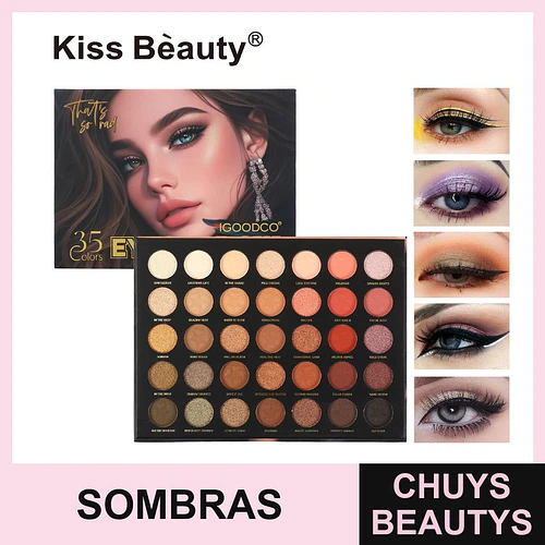 Paleta de Sombras de Ojos Kiss Beauty That's So Rad 35 Colores - Chuys Beautys | Chuys Beautys