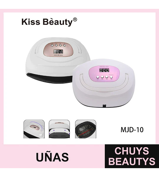 Lámpara Profesional LED UV para Uñas Kiss Beauty SUN X8 MAX con Temporizador