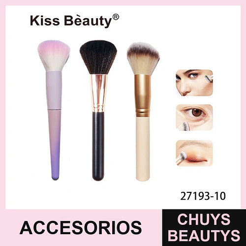 Set de Brochas de Maquillaje Variadas para Rostro y Ojos Kiss Bèauty - Chuys Beautys | Chuys Beautys