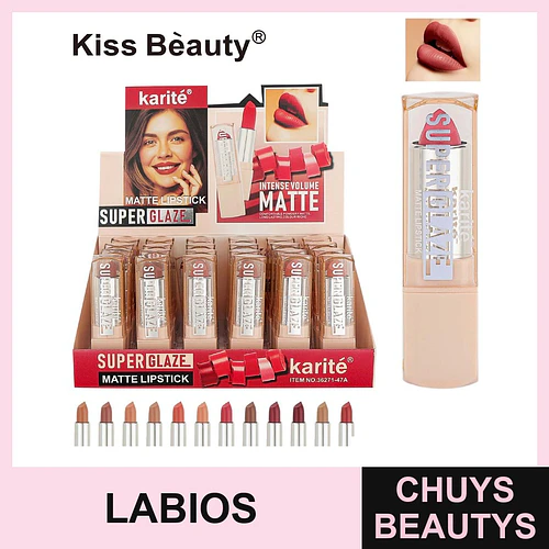 Labial Matte Super Glaze Karité de Larga Duración y Volumen Intenso - Chuys Beautys | Chuys Beautys