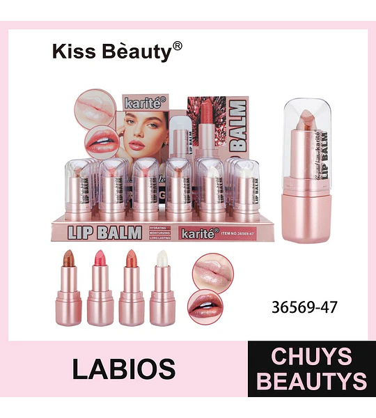 Bálsamo Labial Hidratante Karité Kiss Bèauty de Larga Duración