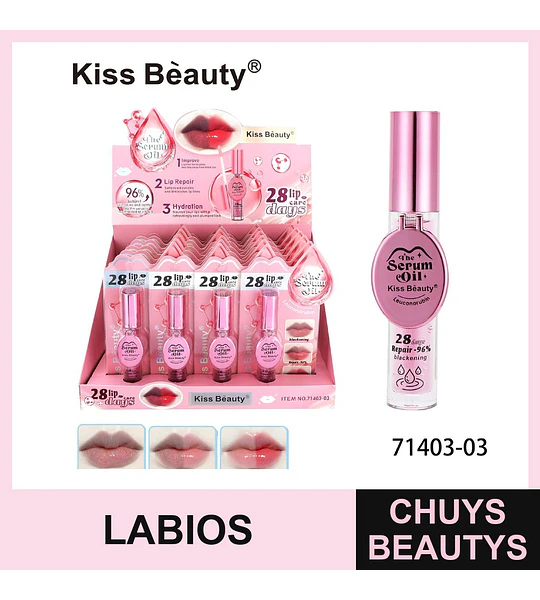 Serum labial reparador e hidratante Kiss Beauty The Serum Oil+