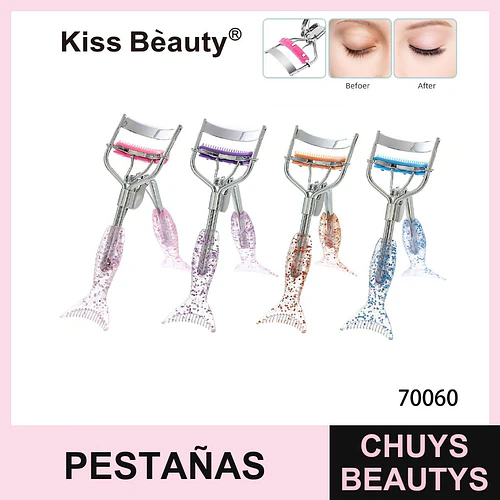 Rizador de Pestañas con Diseño Cola de Sirena Kiss Bèauty - Chuys Beautys | Chuys Beautys