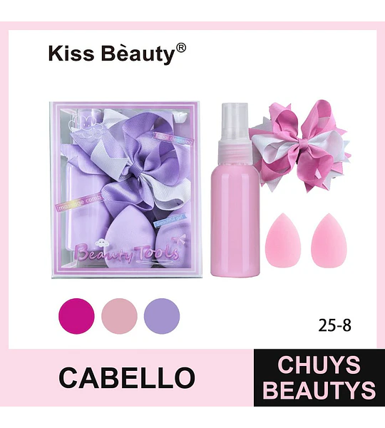 Set de Herramientas y Accesorios de Belleza Kiss Bèauty para Cuidado Facial y Capilar