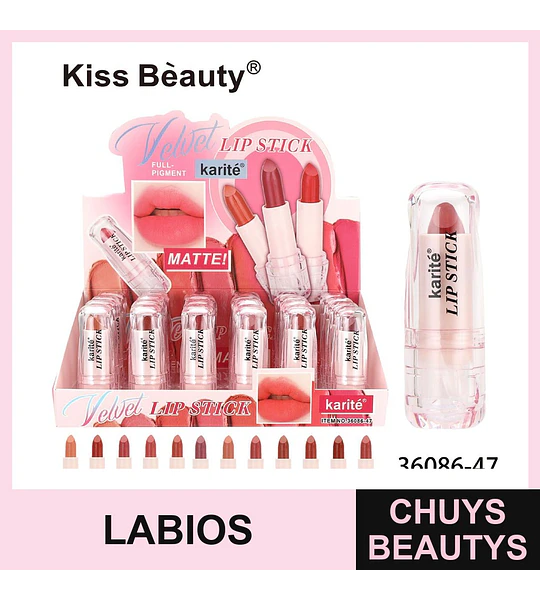 Labial Velvet Full Pigment Mate Karité