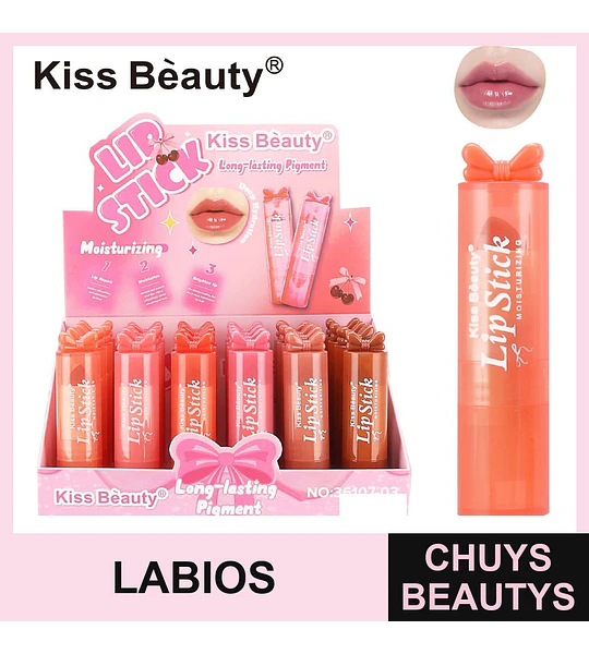 Kiss Beauty labial hidratante de larga duración con pigmento intenso