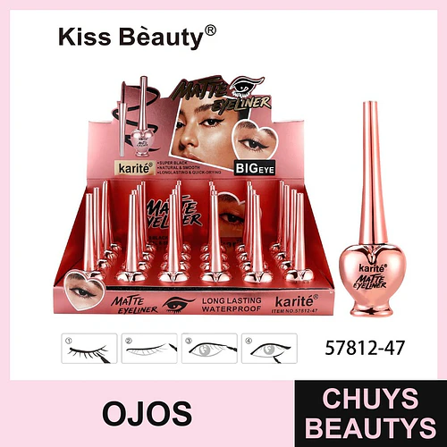 Delineador Líquido Matte Negro Intenso Karité de Larga Duración - Chuys Beautys | Chuys Beautys