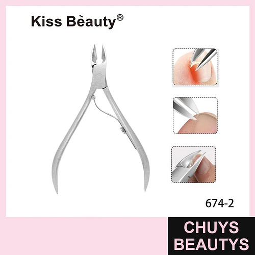 Alicate Cortacutículas Profesional de Acero Inoxidable Kiss Bèauty - Chuys Beautys | Chuys Beautys