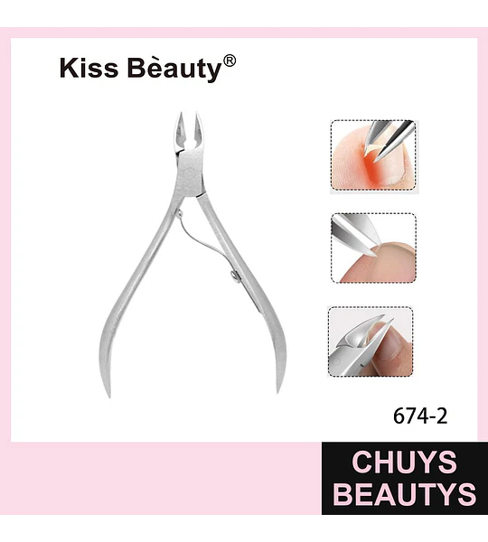 Alicate Cortacutículas Profesional de Acero Inoxidable Kiss Bèauty