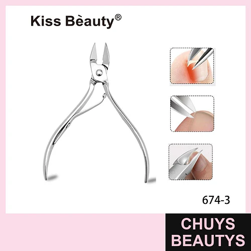 Alicate profesional de acero inoxidable para cutículas Kiss Bèauty - Chuys Beautys | Chuys Beautys