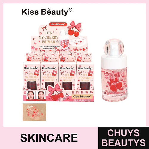 Primer Facial Kiss Beauty My Cherry Control Grasa e Hidratación 45ml - Chuys Beautys | Chuys Beautys