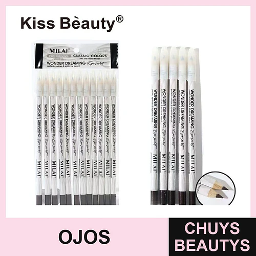 Kiss Beauty MILAI Lápiz Delineador y Cejas Wonder Dreaming Classic Colors - Chuys Beautys | Chuys Beautys