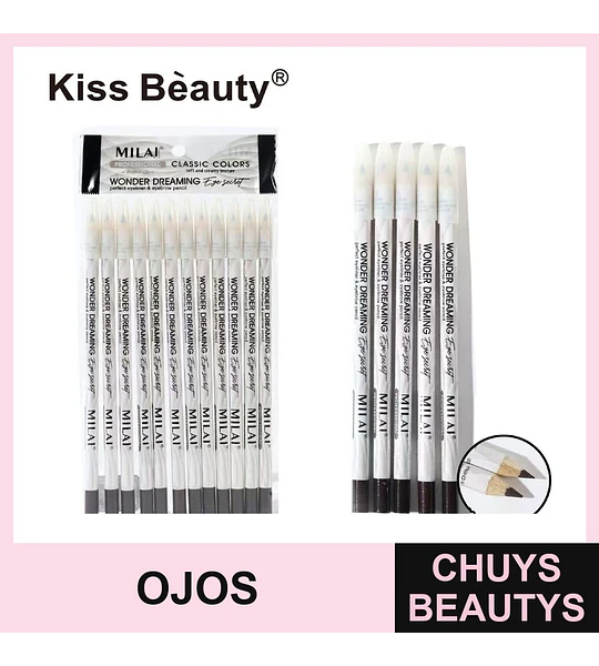 Kiss Beauty MILAI Lápiz Delineador y Cejas Wonder Dreaming Classic Colors