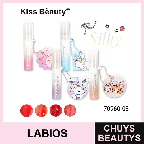 Brillo Labial Sedoso Kiss Bèauty con Charm de Animales y Efecto Hidratante - Chuys Beautys | Chuys Beautys