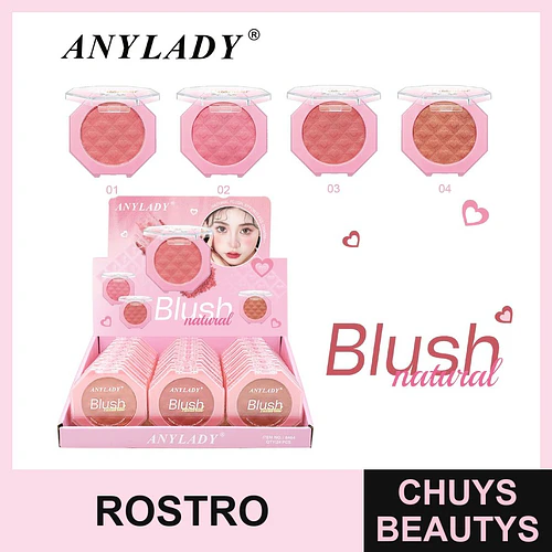 Rubor Compacto Natural ANYLADY para Mejillas Radiantes - Chuys Beautys | Chuys Beautys