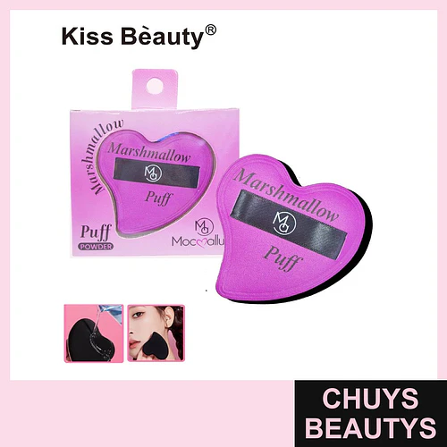 Puff de Maquillaje Suave en Forma de Corazón Marshmallow Kiss Bèauty - Chuys Beautys | Chuys Beautys