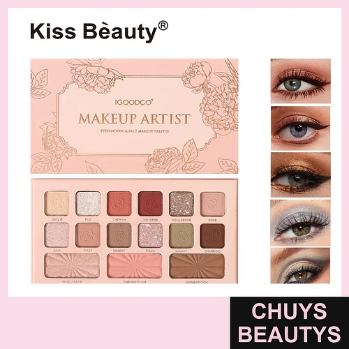 Paleta de Maquillaje IGOODCO Makeup Artist para Ojos y Rostro - Chuys Beautys | Chuys Beautys