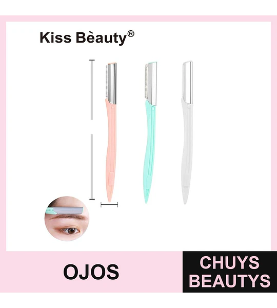 Perfilador de Cejas y Rasurador Facial de Precisión Kiss Bèauty, Colores Surtidos