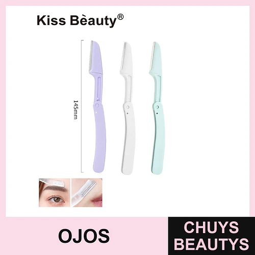 Set de 3 Perfiladores de Cejas Plegables Kiss Bèauty para Depilación Facial - Chuys Beautys | Chuys Beautys