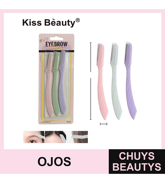 Perfilador de Cejas y Vello Facial Suave Kiss Bèauty Colores Surtidos