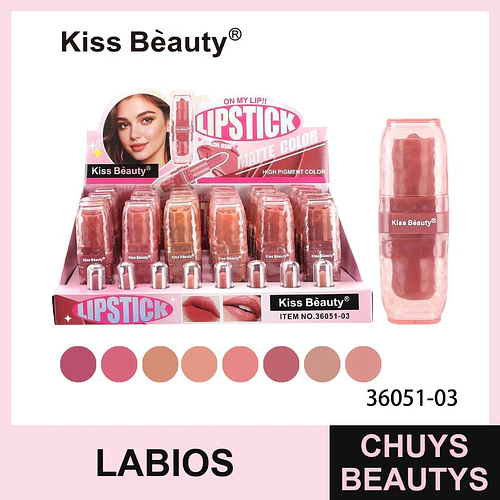 Labial Mate de Larga Duración Kiss Bèauty Alta Pigmentación - Chuys Beautys | Chuys Beautys