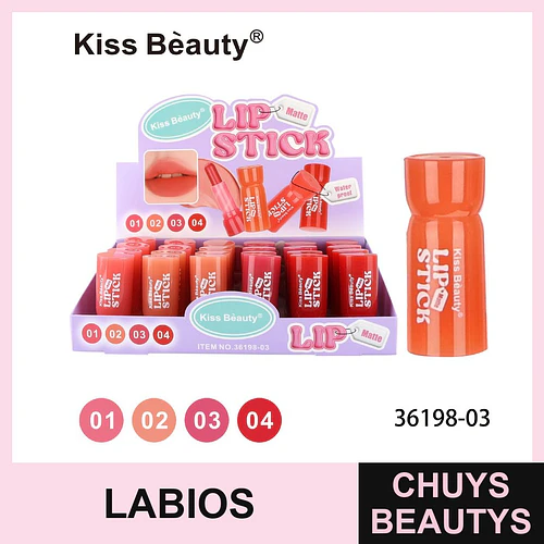 Labial Lipstick Matte Kiss Bèauty de larga duración y resistente al agua - Chuys Beautys | Chuys Beautys