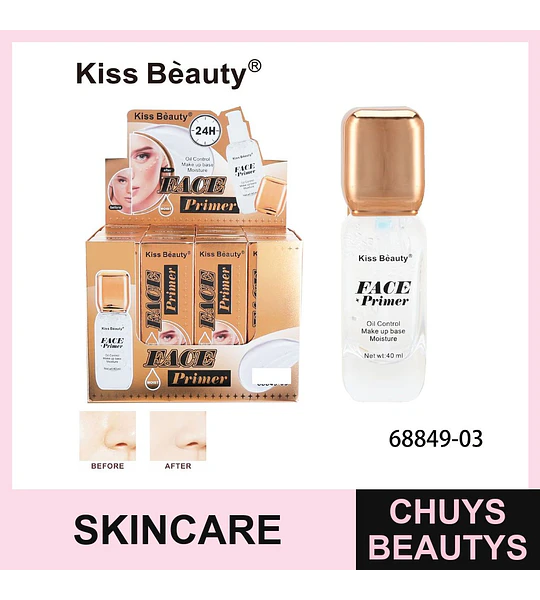 Primer facial Kiss Beauty control de grasa e hidratación 24H