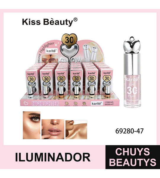 Iluminador Líquido Karité SPF 30 PA++ con Acabado Perlado