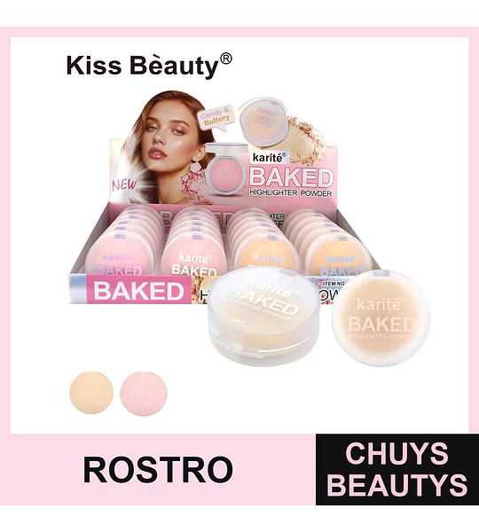 Iluminador en Polvo Horneado Luminous Kiss Beauty Karité