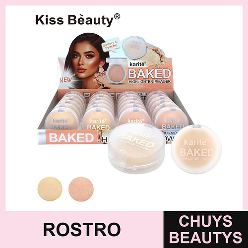 Iluminador en Polvo Horneado Karité para Rostro con Acabado Brillante - Chuys Beautys | Chuys Beautys