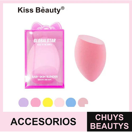 Esponja de Maquillaje Kiss Beauty Baby Skin Blender Angulada - Chuys Beautys | Chuys Beautys