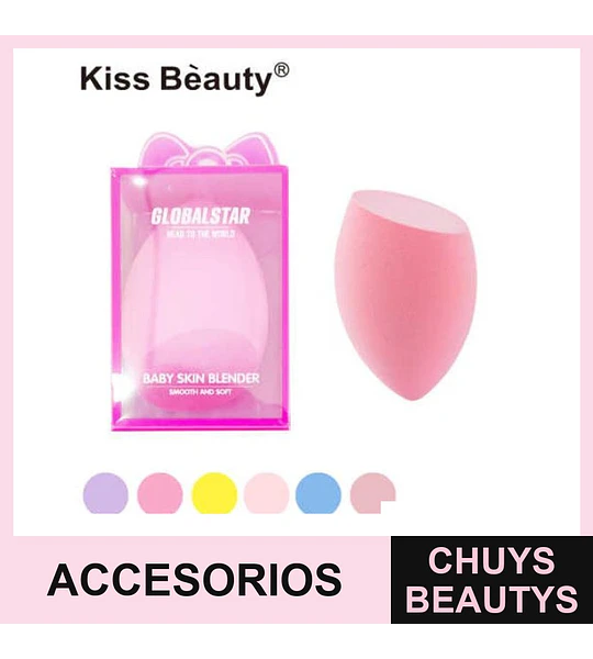Esponja de Maquillaje Kiss Beauty Baby Skin Blender Angulada