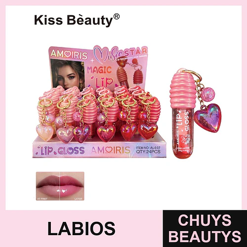Brillo Labial Tonalizante de Larga Duración Amoris Beauty Kiss Beauty - Chuys Beautys | Chuys Beautys
