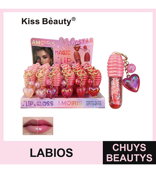 Brillo Labial Tonalizante de Larga Duración Amoris Beauty Kiss Beauty