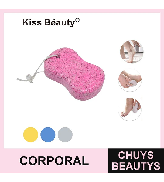 Piedra Pómez Exfoliante para Pies Kiss Bèauty Rosa Ergonómica