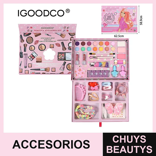 Set de Maquillaje y Accesorios IGOODCO para Niñas con 288 Piezas - Chuys Beautys | Chuys Beautys