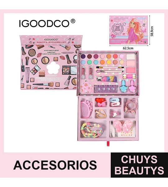 Set de Maquillaje y Accesorios IGOODCO para Niñas con 288 Piezas