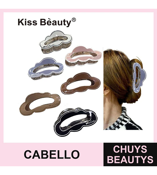 Pinzas para el Cabello Grandes con Diseño de Nube Kiss Bèauty
