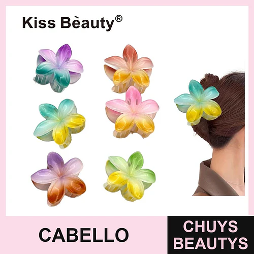 Pinzas para el Cabello Flor Degradado Colores Vibrantes Kiss Bèauty - Chuys Beautys | Chuys Beautys