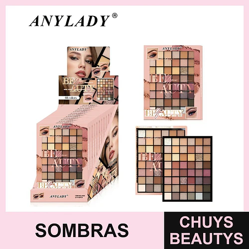 Paleta de Sombras de Ojos Be Your Beauty 48 Colores ANYLADY - Chuys Beautys | Chuys Beautys
