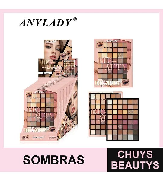 Paleta de Sombras de Ojos Be Your Beauty 48 Colores ANYLADY