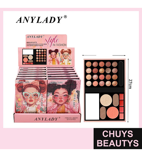 Paleta de Maquillaje Completa "Style In Fashion" ANYLADY