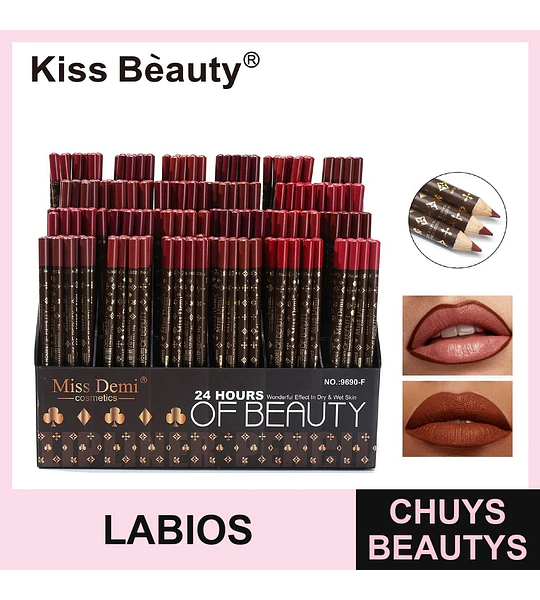 Delineador de Labios Larga Duración Miss Demi 24 Horas Kiss Beauty